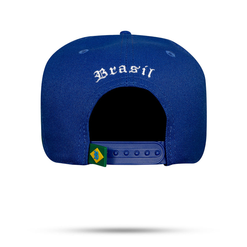 Boné Snapback Azul Brasil Brasão Branco - imagem 3