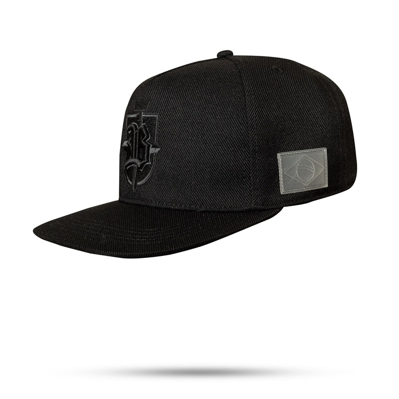 Boné Snapback Preto Brasil Brasão Aba Reta - imagem 2