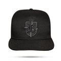 Boné Snapback Preto Brasil Brasão Aba Reta - imagem 1