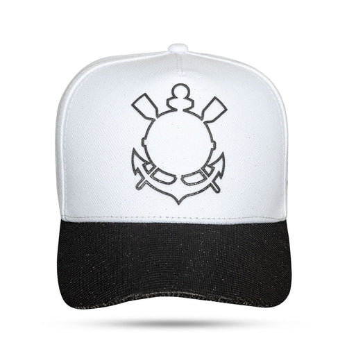 Boné Snapback Branco Aba Shine - Corinthians - 1040/50 - imagem 1