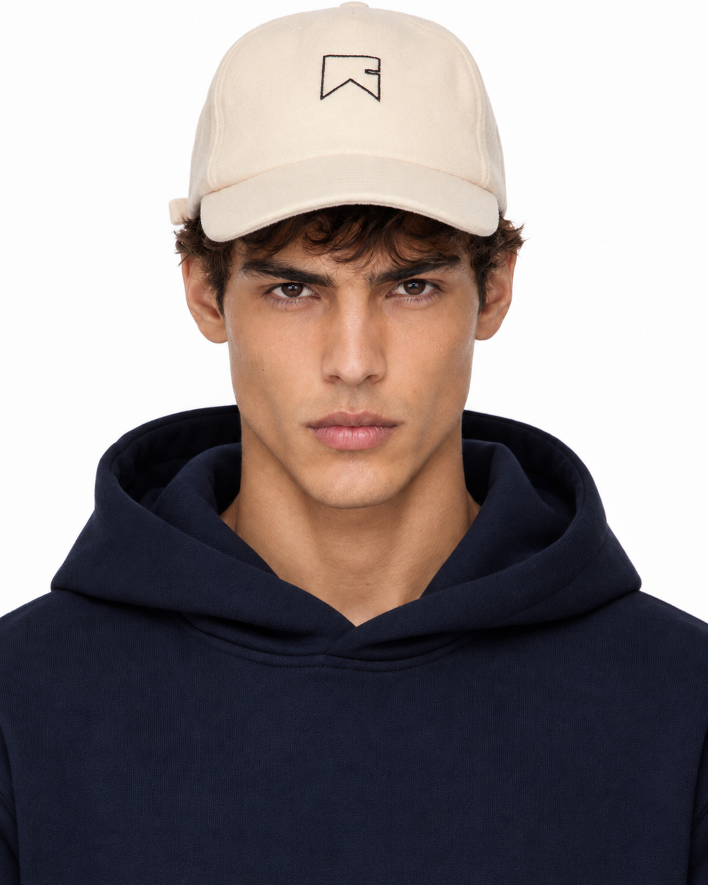 RHUDE - Beige Cashmere Chevron Logo Cap