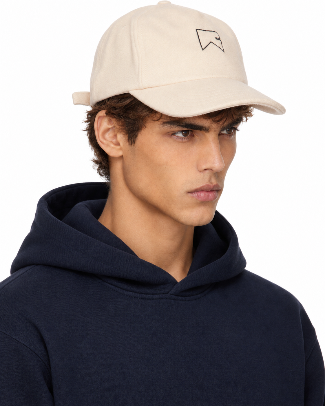 RHUDE - Beige Cashmere Chevron Logo Cap
