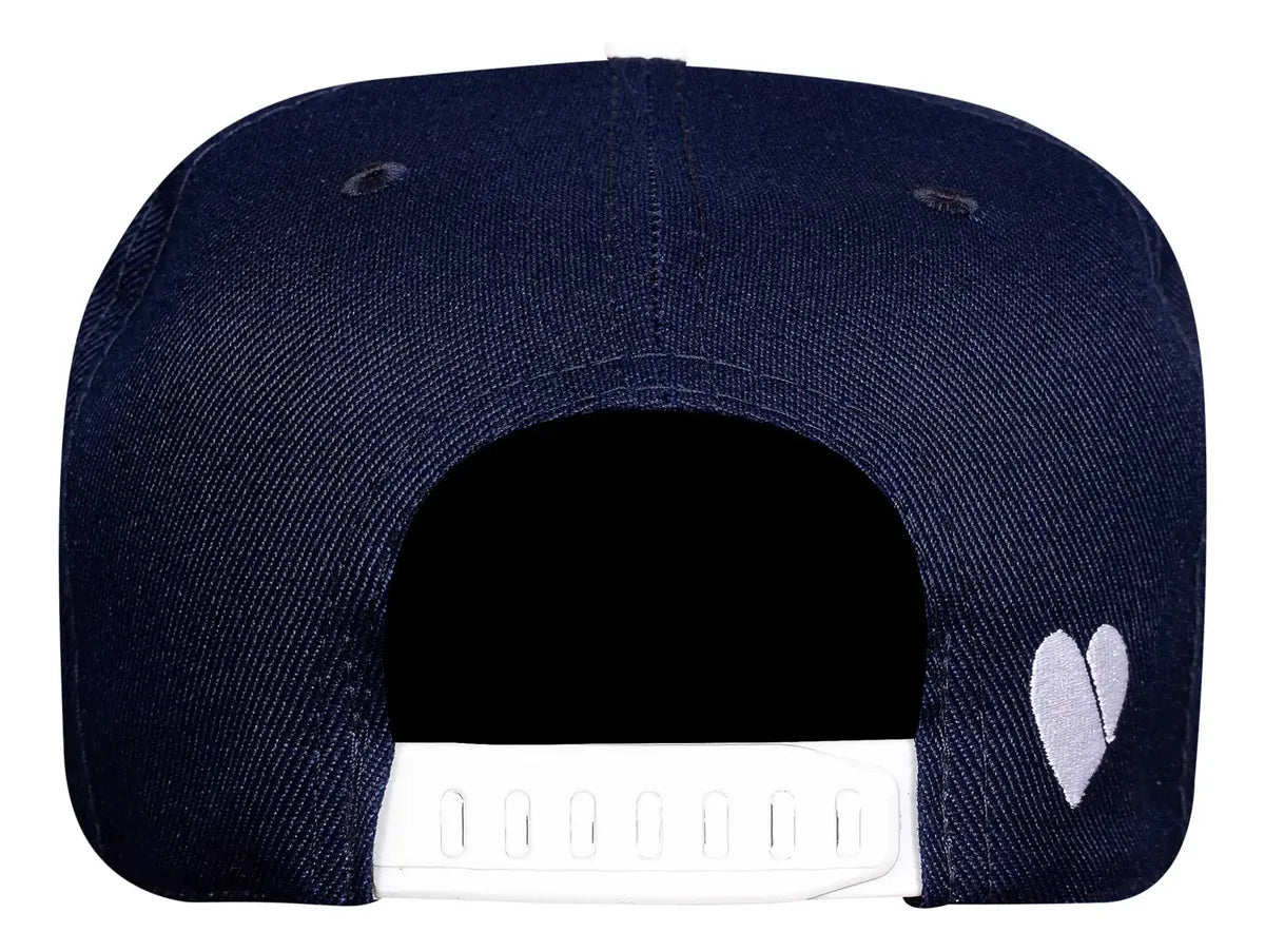 Boné Snapback N25 Aba Reta Azul Marinho Kanji Força - I Love My Caps - imagem 1