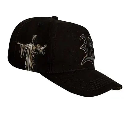Boné Snapback Suede Preto Brazil Redentor - imagem 2