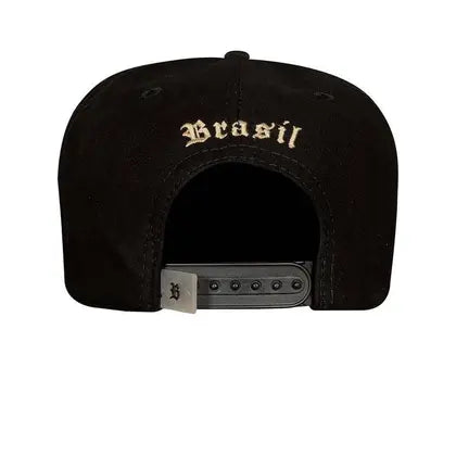 Boné Snapback Suede Preto Brazil Redentor - imagem 4