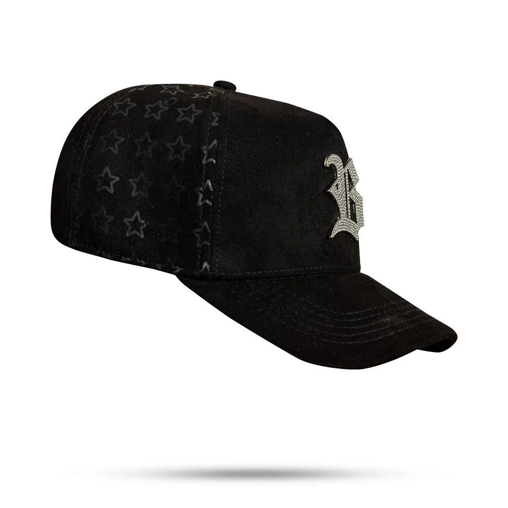 Boné Snapback Suede Preto USA Limited Metal Strass + CX EXC - imagem 2