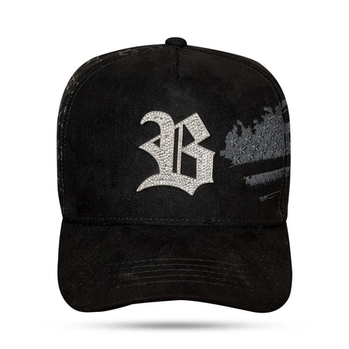 Boné Snapback Suede Preto USA Limited Metal Strass + CX EXC - imagem 4