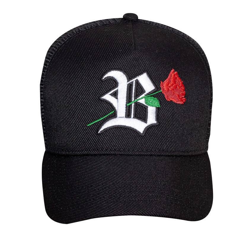 Boné Trucker Roses Black - imagem 1