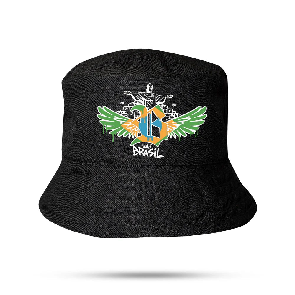 Bucket Hat Preta Vai Brasil - imagem 1